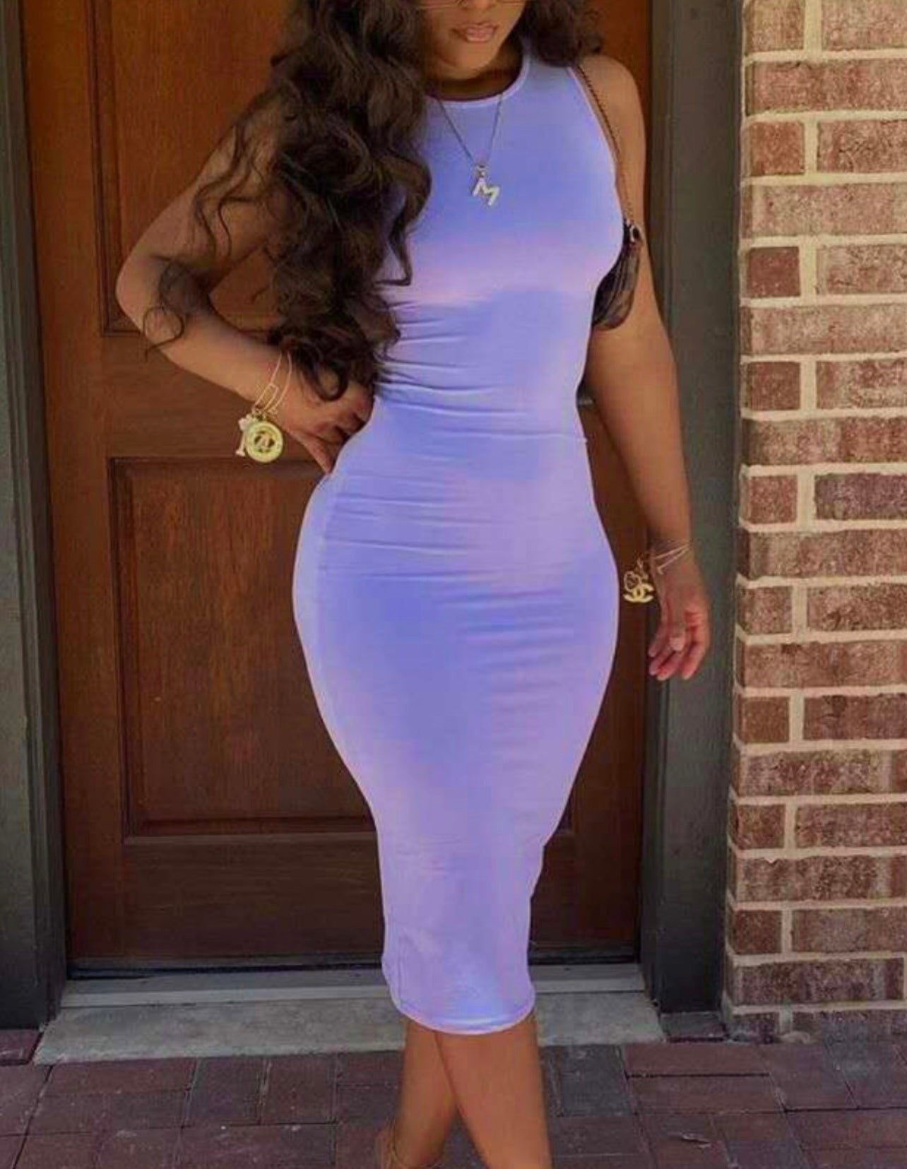 Purple Mid Dress